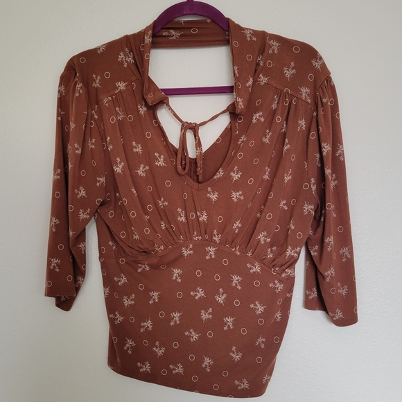 Free people open frontjey hole loose blouse - Picture 1 of 4